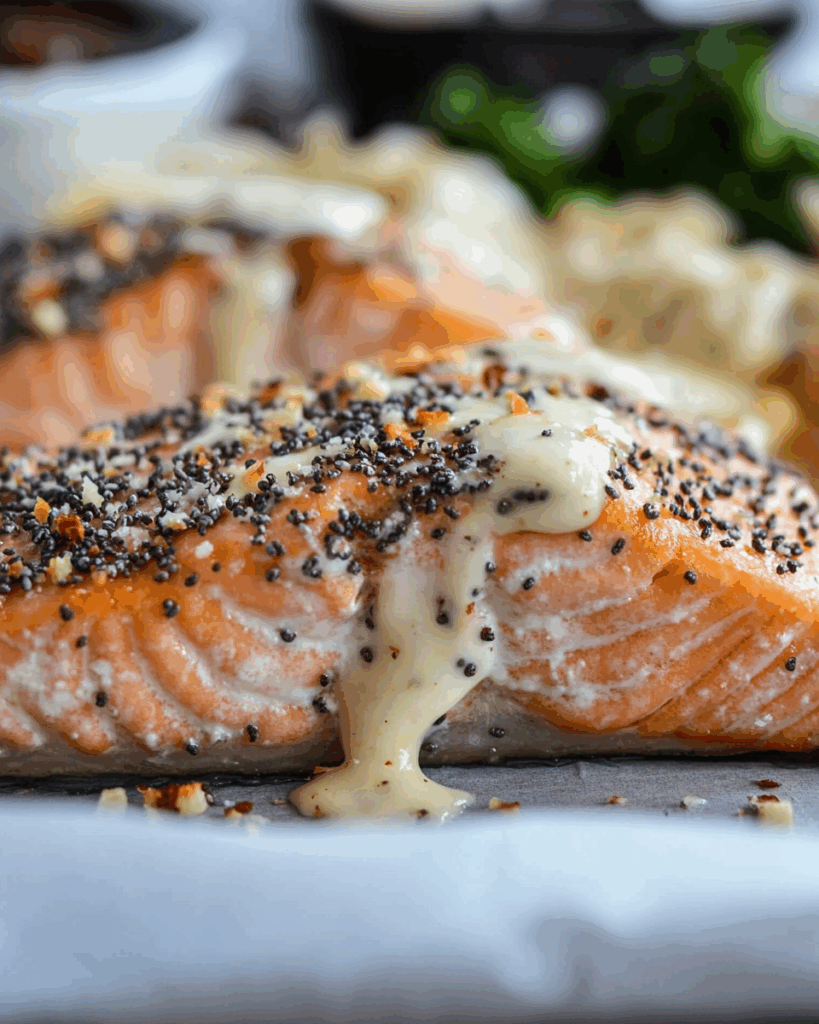 Everything Bagel Salmon with Cream Cheese Sauce 2
