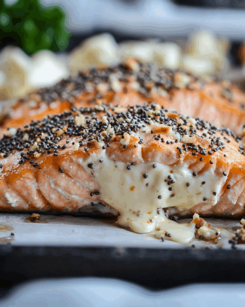 Everything Bagel Salmon with Cream Cheese Sauce 3
