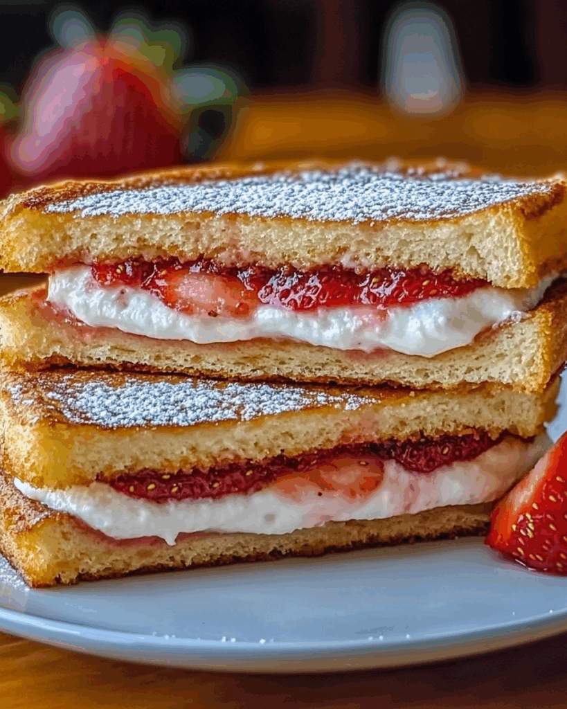 Fried Strawberry Cheesecake Sandwiches