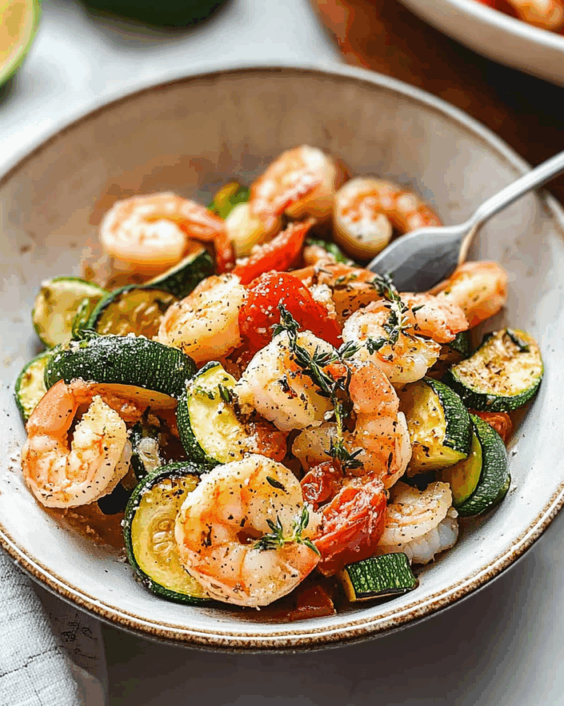 Garlic Parmesan Roasted Shrimp and Zucchini 2