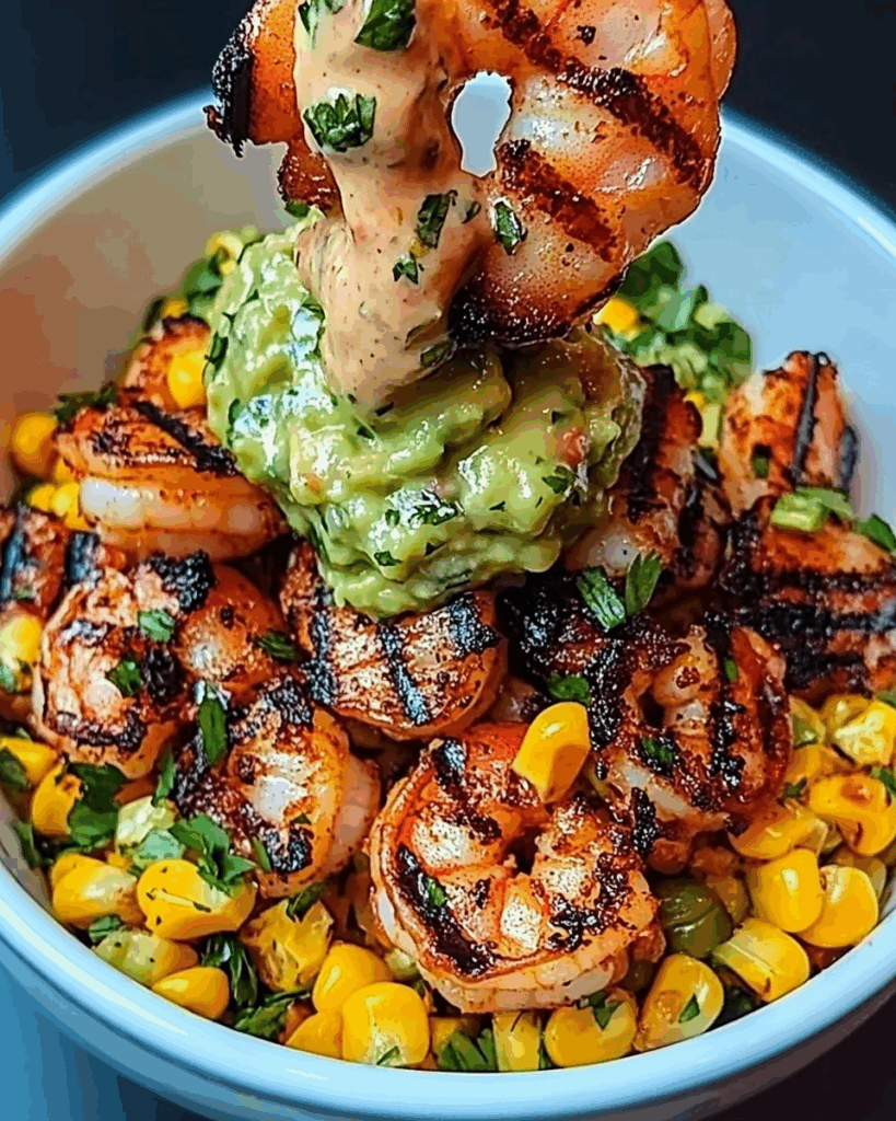 Grilled Shrimp Bowl with Avocado Corn Salsa 2