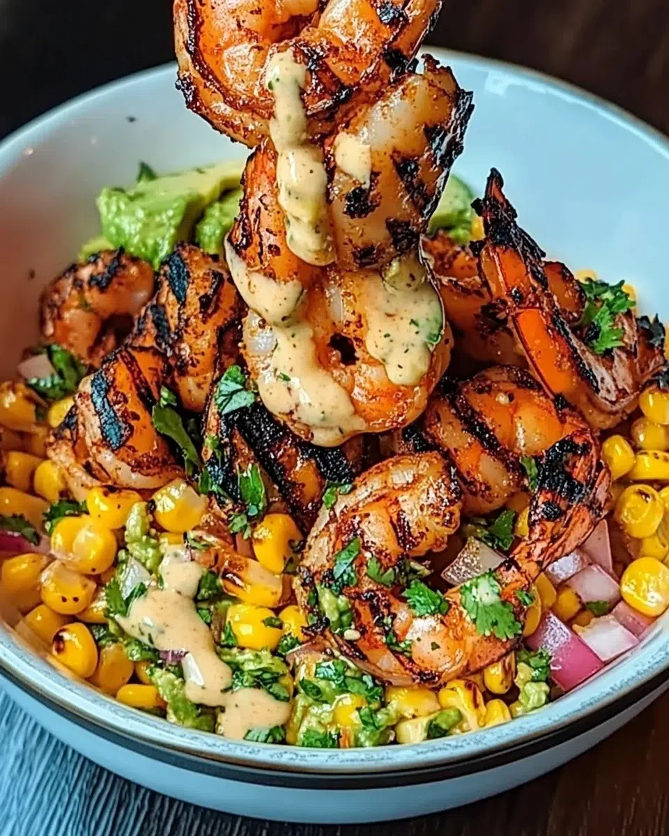 Grilled Shrimp Bowl with Avocado Corn Salsa: A Must-Try!