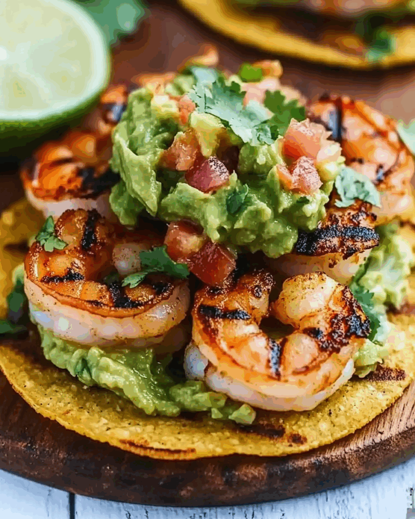 Grilled Shrimp Tostadas with Guacamole and Pico de Gallo 3 2