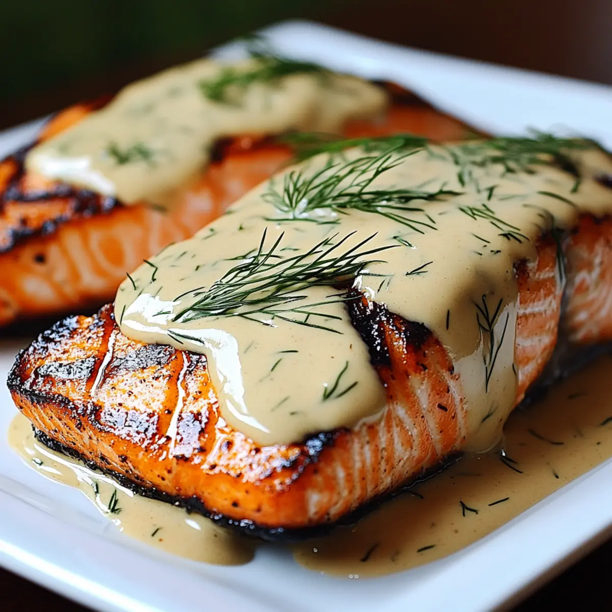 Grilled Salmon with Dijon Mustard Sauce lrodw4