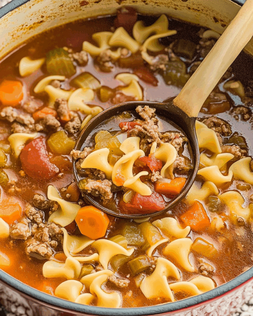 Hearty Vegetable Beef Noodle Soup 2