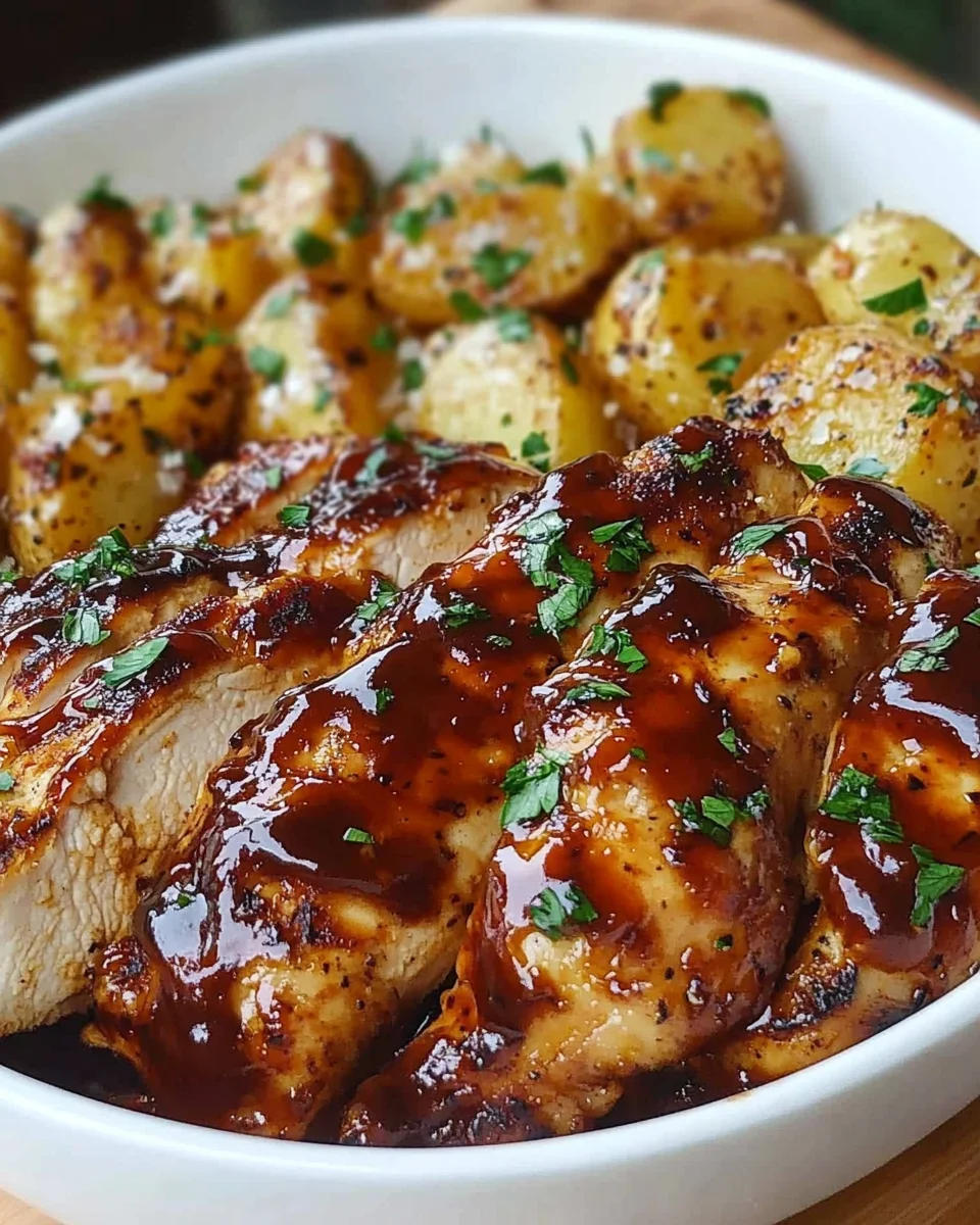 Honey BBQ Chicken with Garlic Parmesan Potatoes: A Must-Try Recipe!