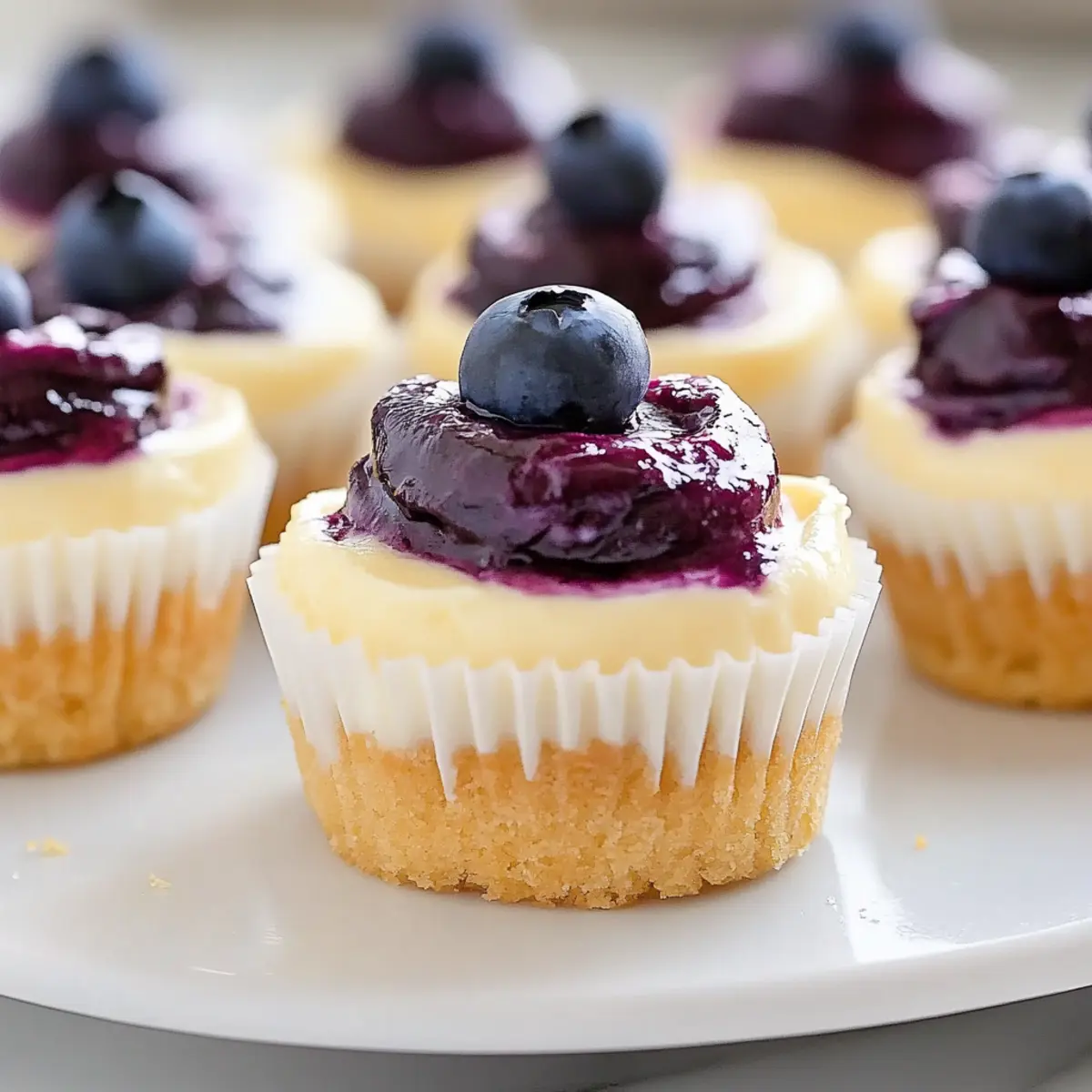 Irresistible Juicy Mini Lemon Blueberry Cheesecakes Recipe