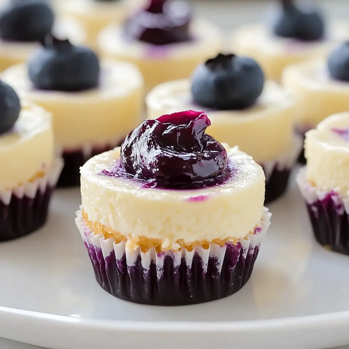Juicy Mini Lemon Blueberry Cheesecakes ujbvqo