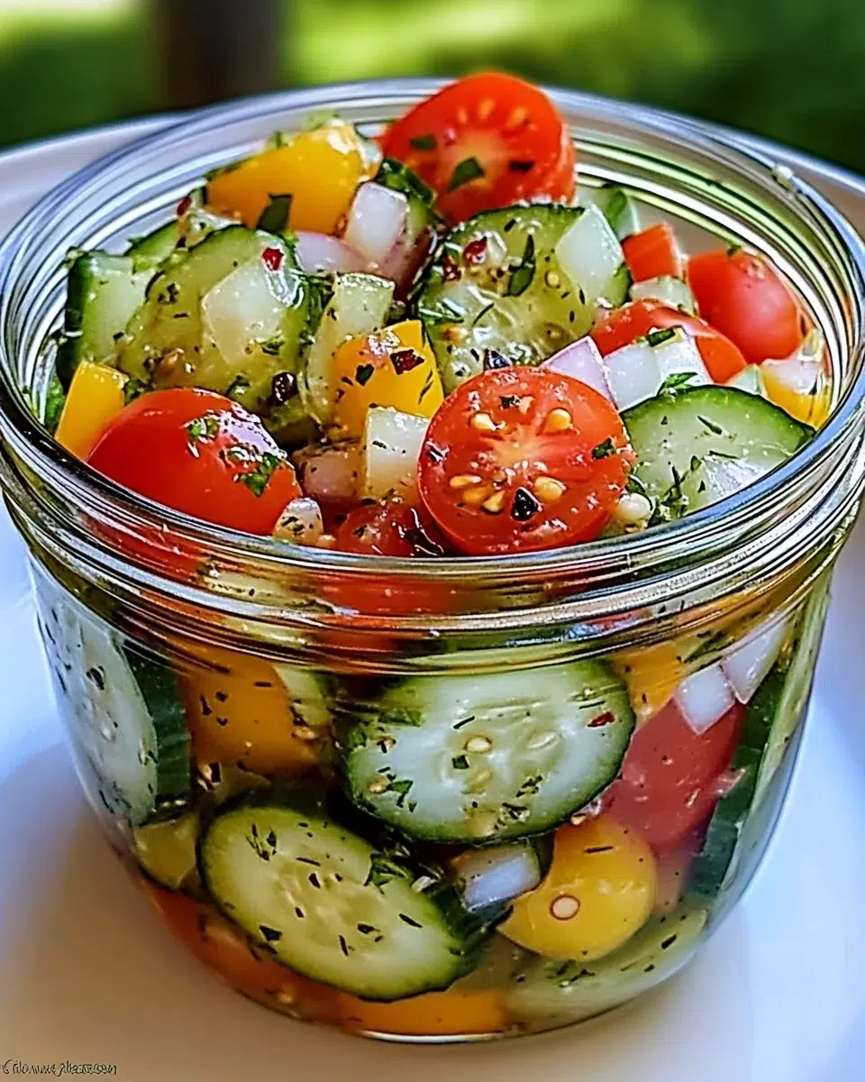 Marinated Cucumber, Onion, and Tomato Salad Recipe Awaits!
