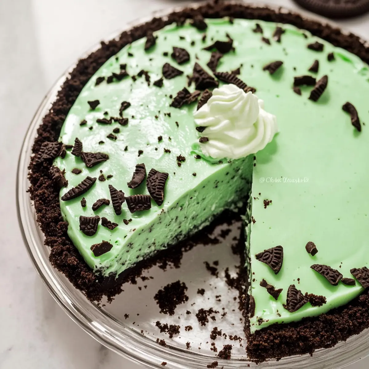 No Bake Mint Chocolate Pie d6dmqz