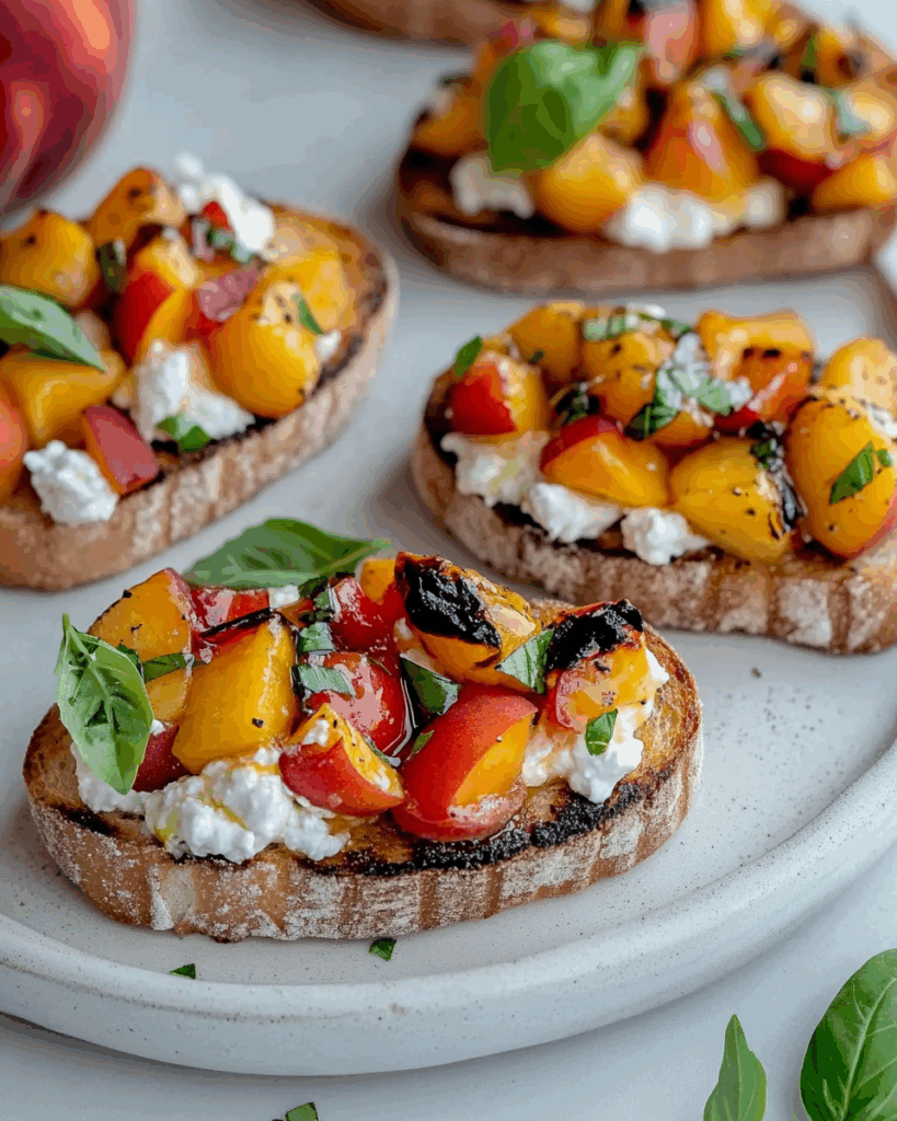 Peach Bruschetta with Whipped Ricotta 2