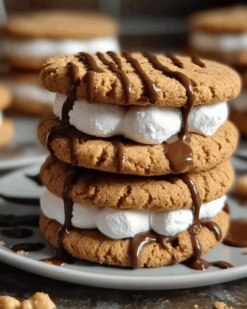 Peanut Butter Smores Sandwich Cookies