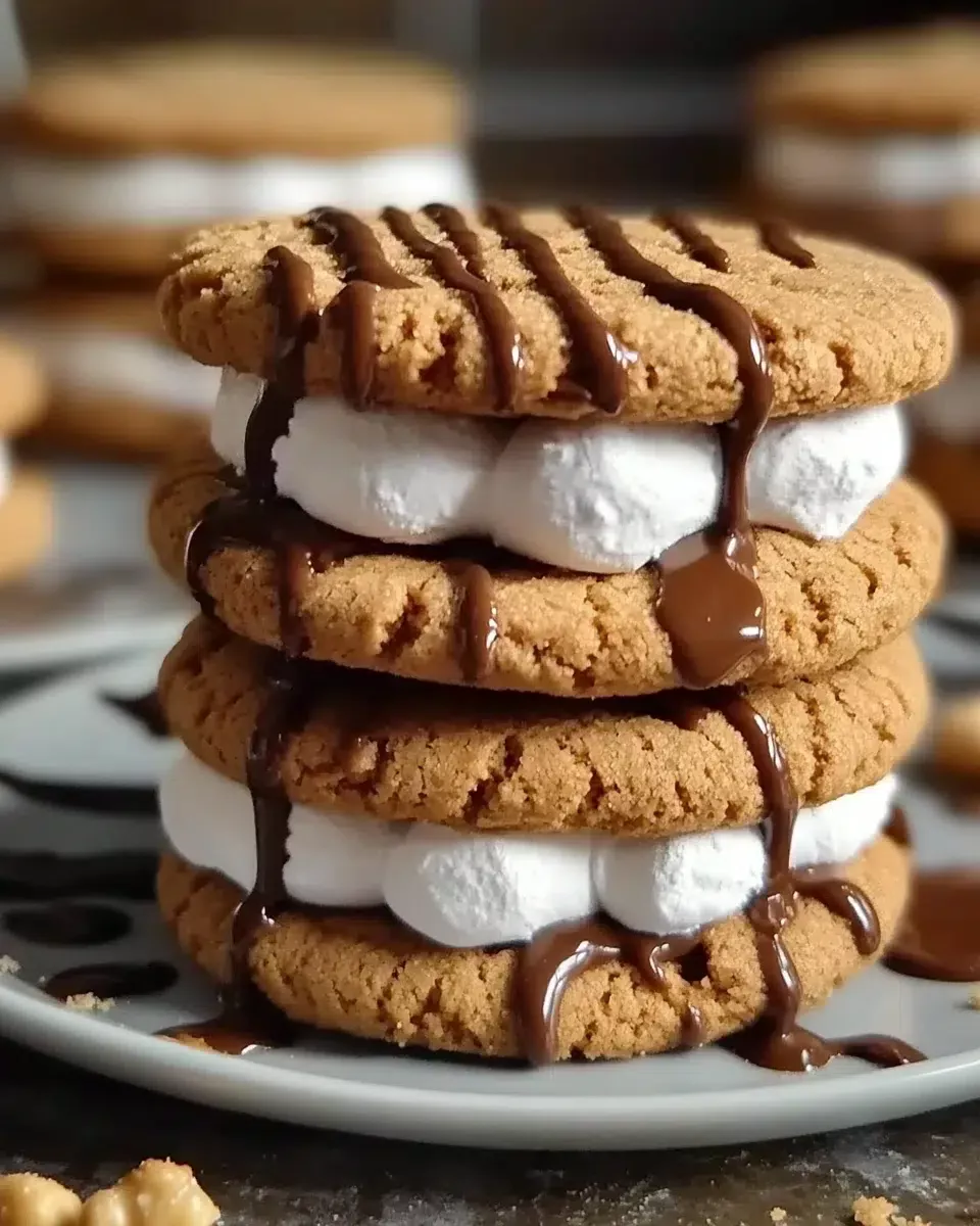 Peanut Butter S’mores Sandwich Cookies are irresistible delights!