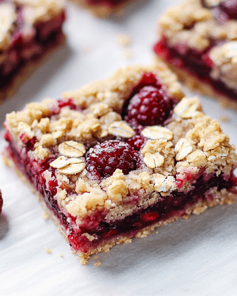 Raspberry Oatmeal Crumble Bars 3