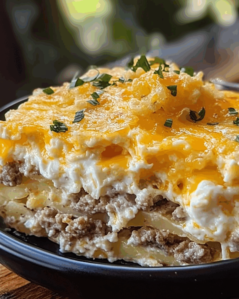Sausage Egg and Cream Cheese Hashbrown Casserole 2 1