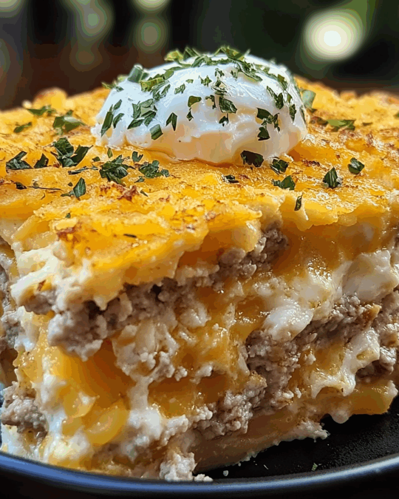 Sausage Egg and Cream Cheese Hashbrown Casserole 2