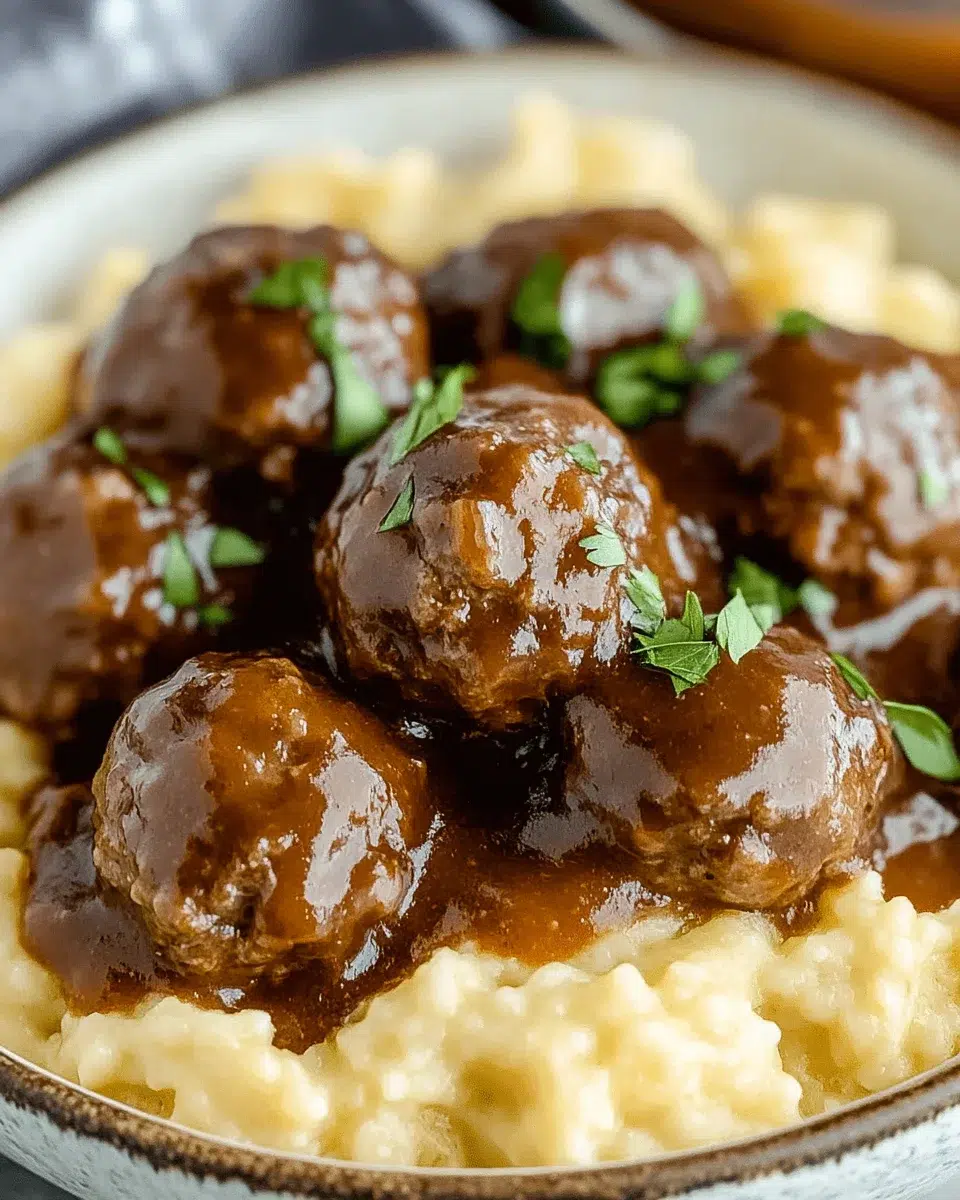 Savory Slow Cooker Salisbury Steak Meatballs Made Easy