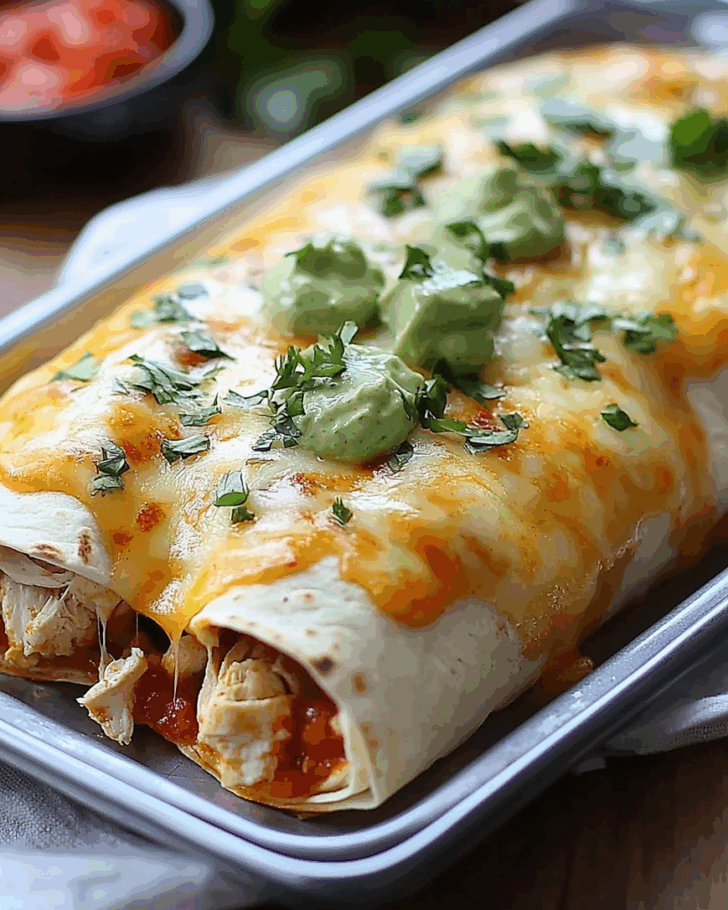 Smothered Baked Chicken Burritos 2 1