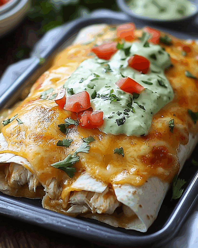 Smothered Baked Chicken Burritos 3 1