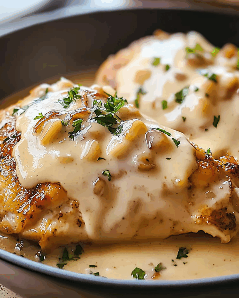 Smothered Chicken with Creamy Gravy 2