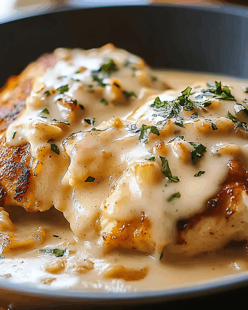Smothered Chicken with Creamy Gravy 3