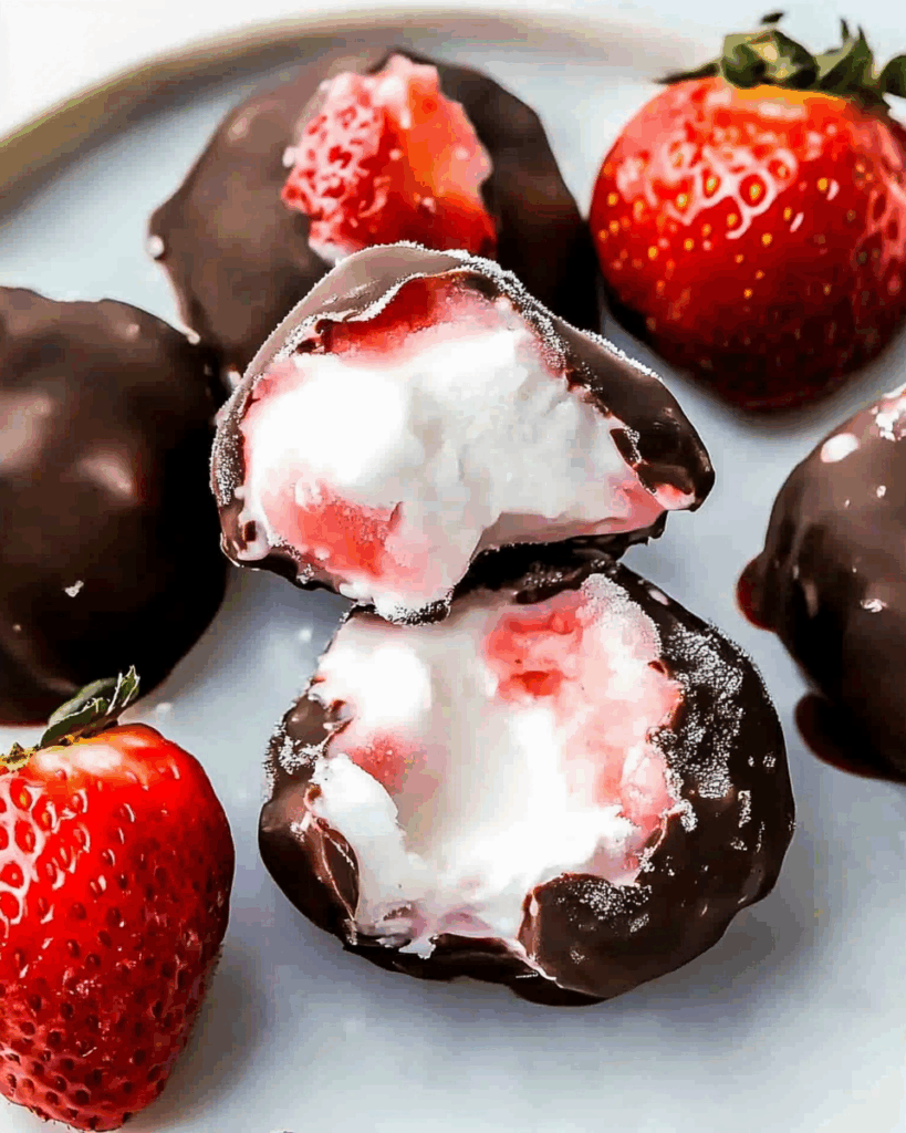 Strawberry Frozen Yogurt Bites 2