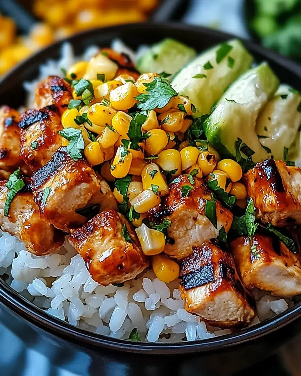 Street Corn Chicken Rice Bowl: A Flavorful Delight!
