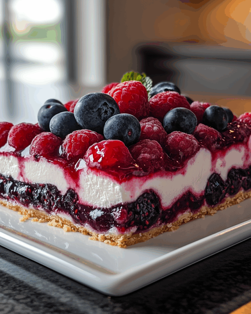Summer Berry Jello Lasagna 3