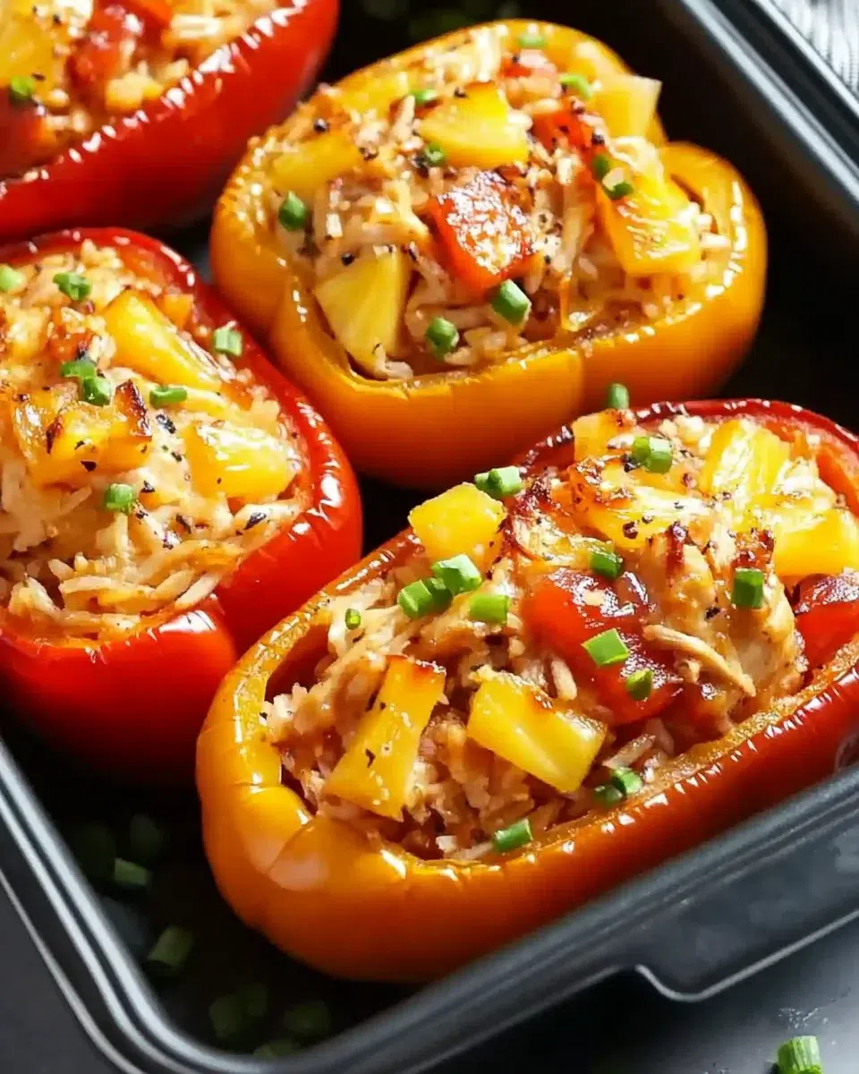 Teriyaki Pineapple Chicken Stuffed Peppers: Flavor Boost!
