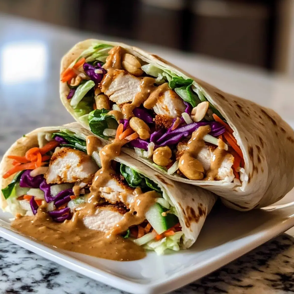 Thai Peanut Chicken Wraps himw73