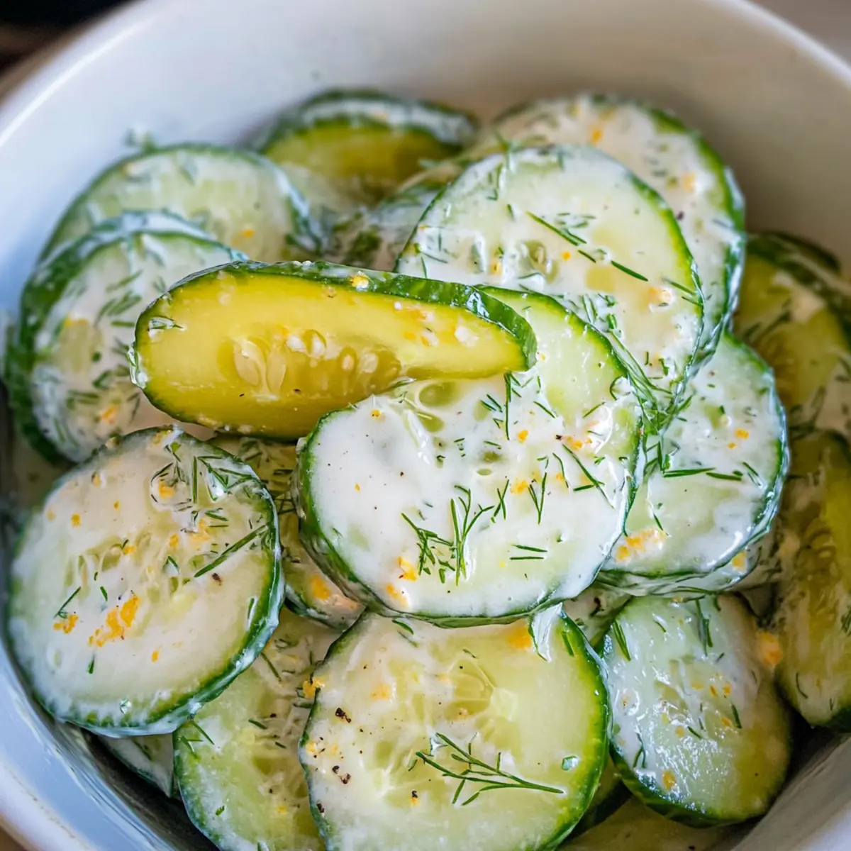 Crisp Pickle Juice Ranch Cucumber Salad for Summer Fun