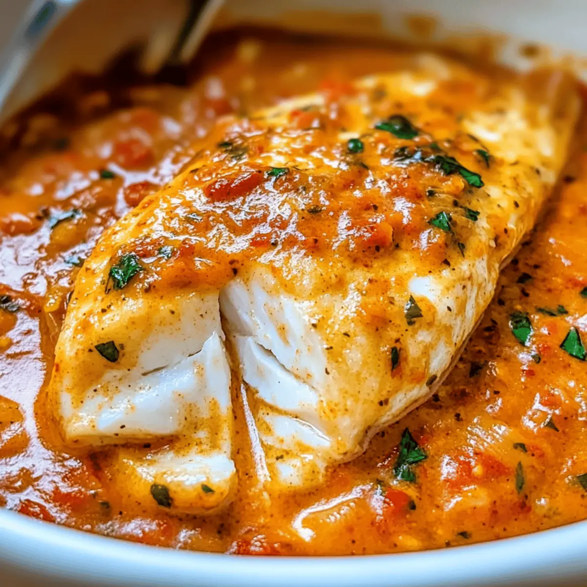 Savor Tilapia in Roasted Pepper Sauce for a Mediterranean Escape