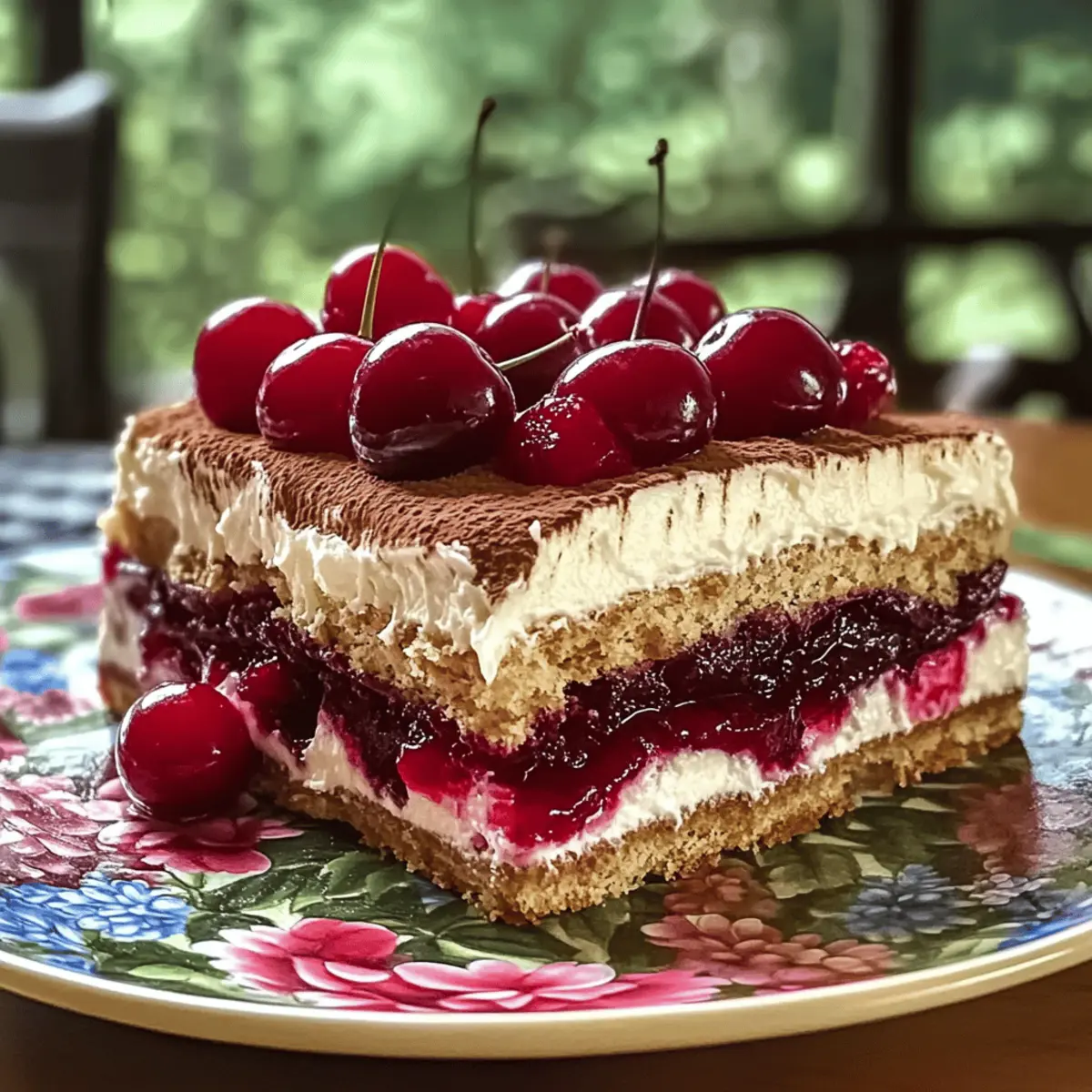 Cherry Amaretto Tiramisu Dessert: A Fruity No-Bake Treat