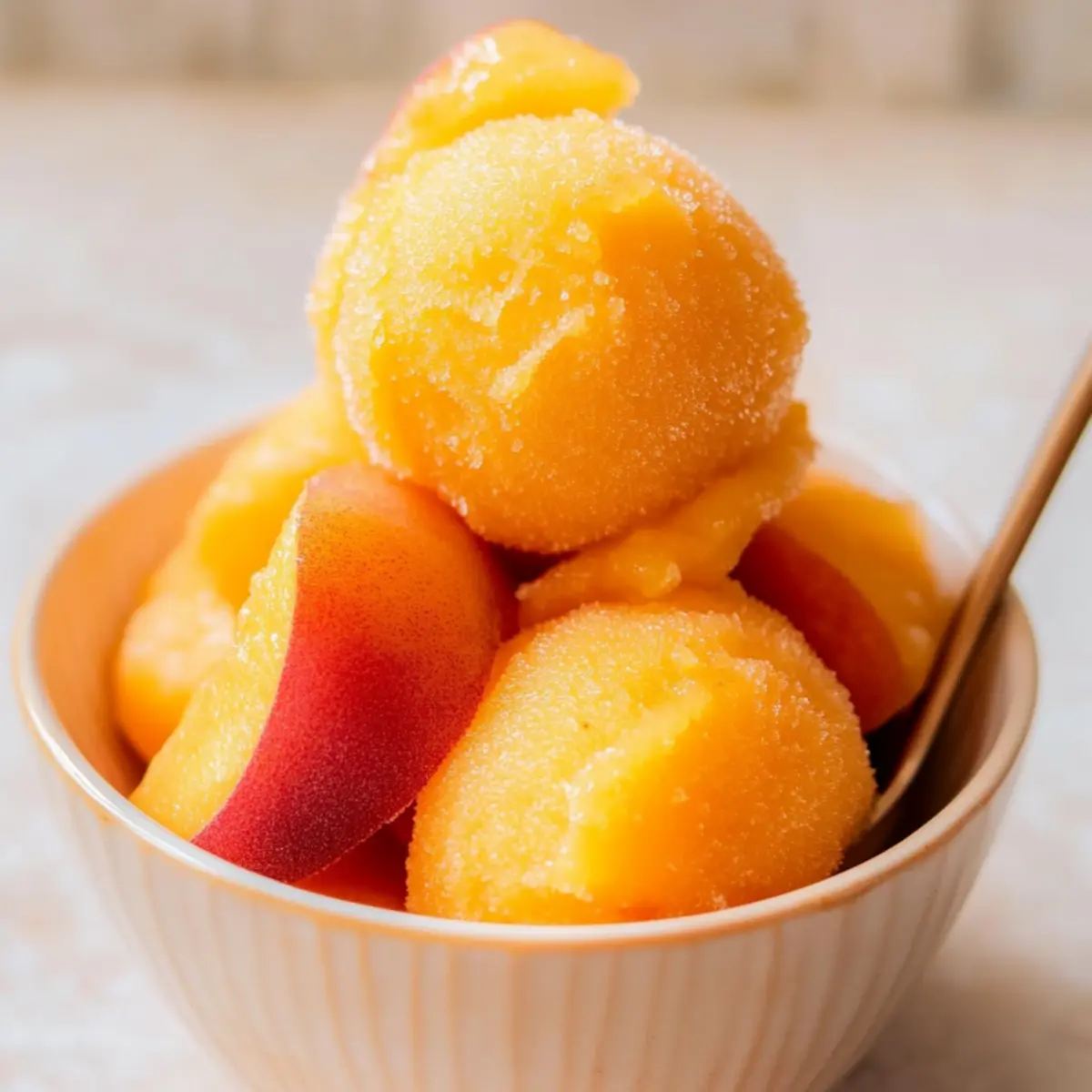 Perfect Peach Sorbet - A Delightfully Fresh Summer Treat