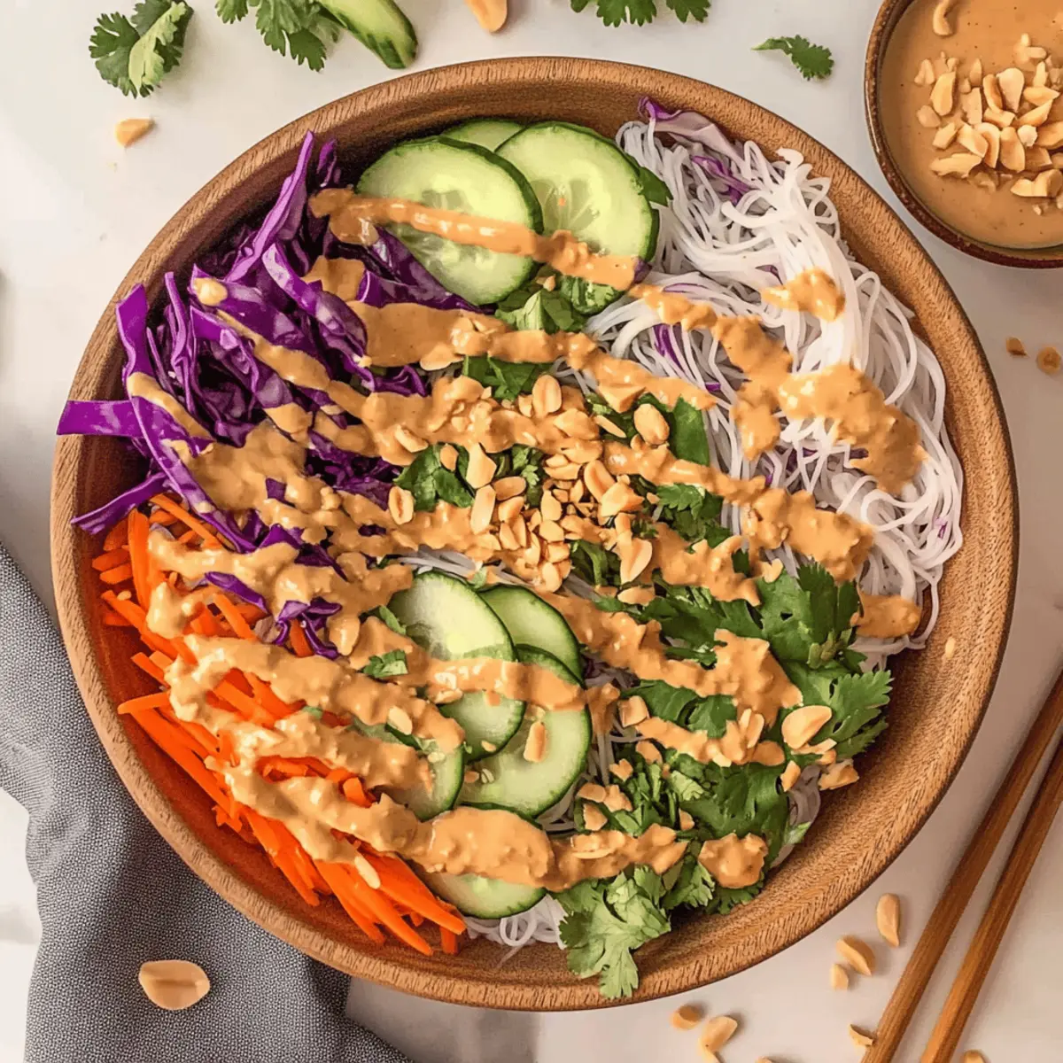 Delicious Spring Roll Salad with Peanut Sauce You’ll Love