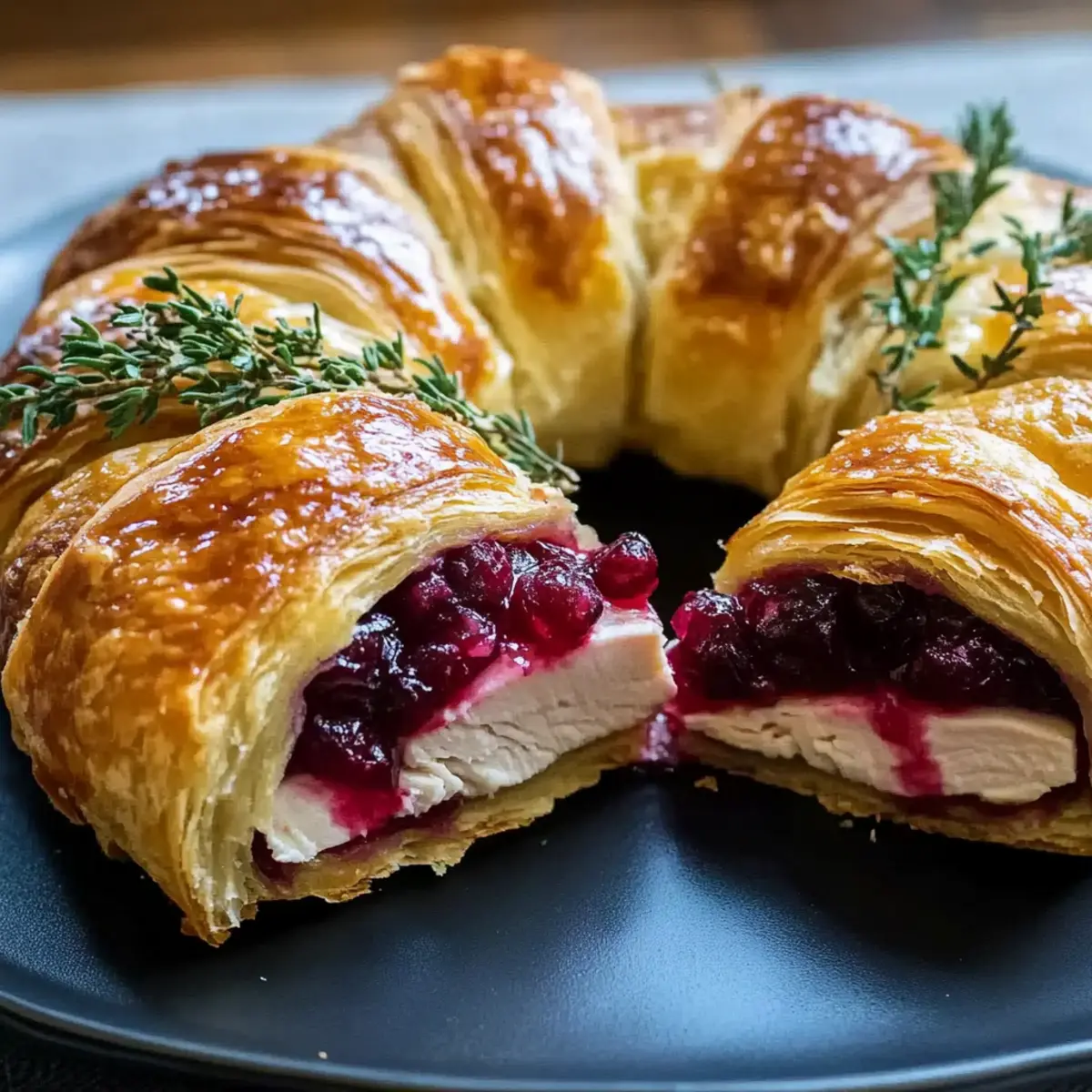Savory Turkey Cranberry Crescent Ring Perfect for Gatherings