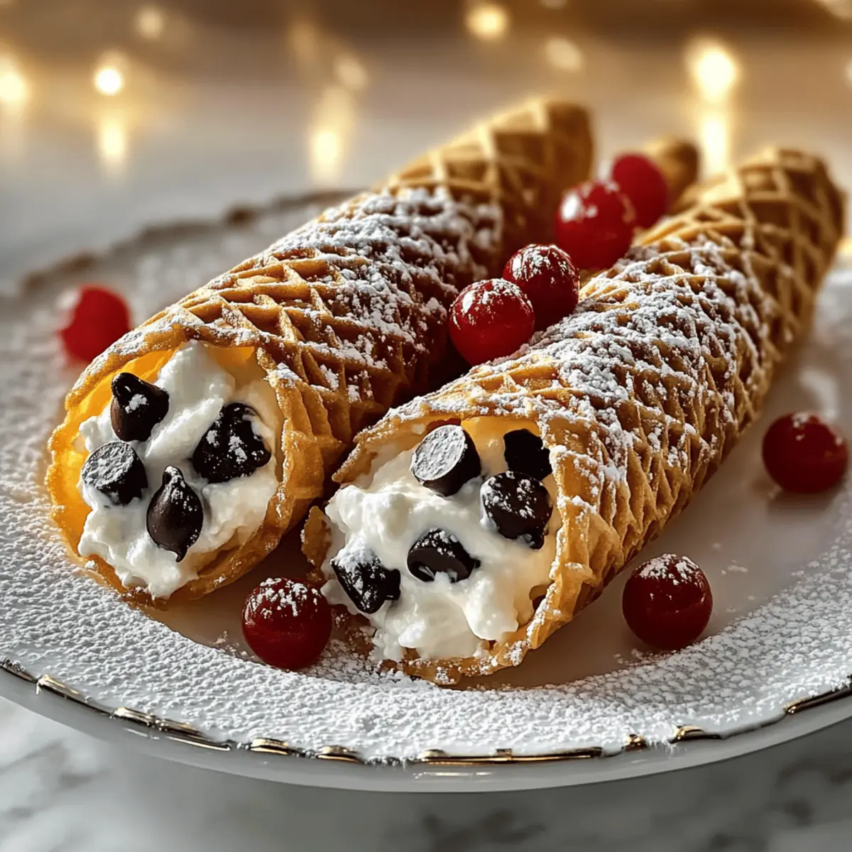 Pizzelle Cannoli with Ricotta Filling for Irresistible Indulgence