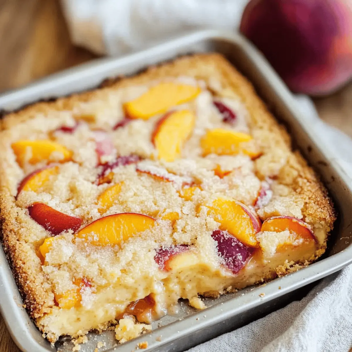 Heavenly Peach Custard Dessert with Sugar Cookie Bliss