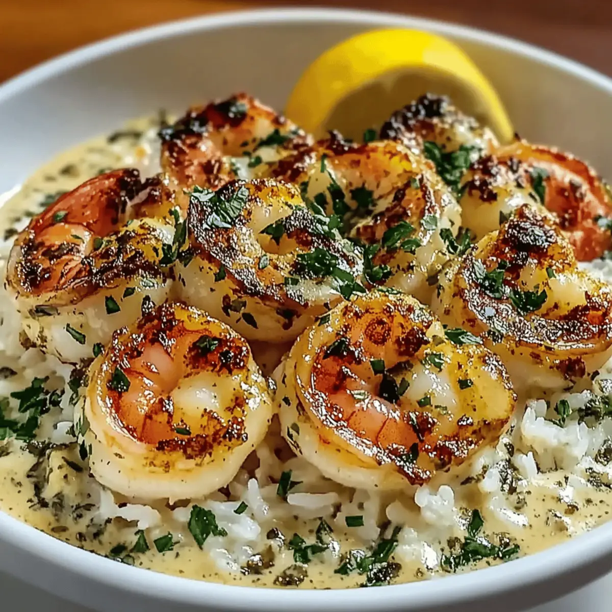Creamy Garlic Butter Shrimp Bowl with Herb Rice in 30 Minutes