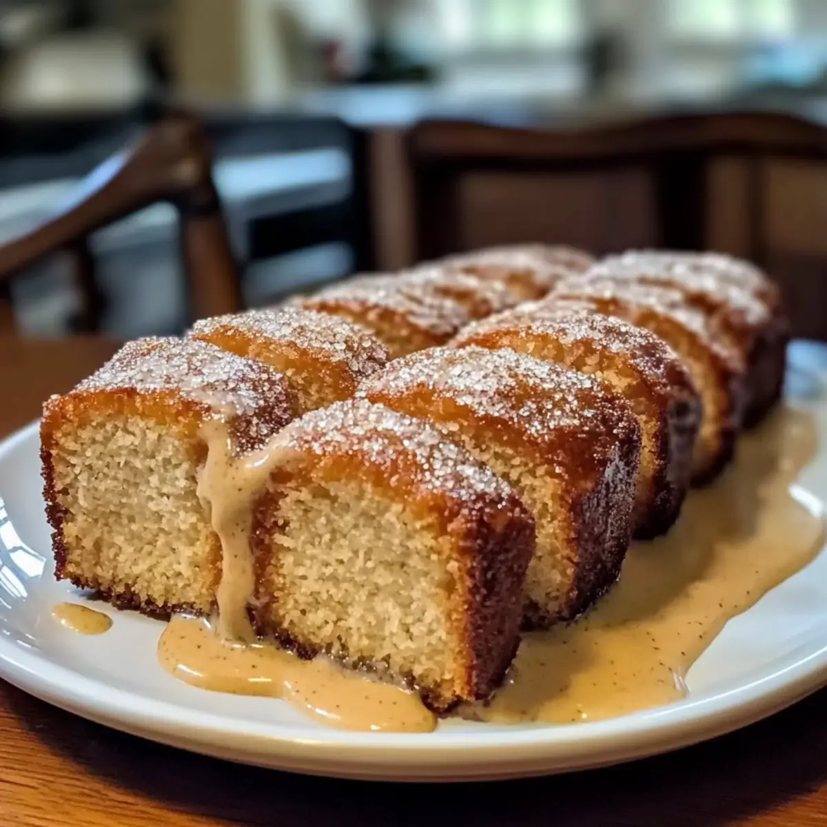 Warm Spiced Apple Cider Donut Loaf with Cinnamon Sugar Crust