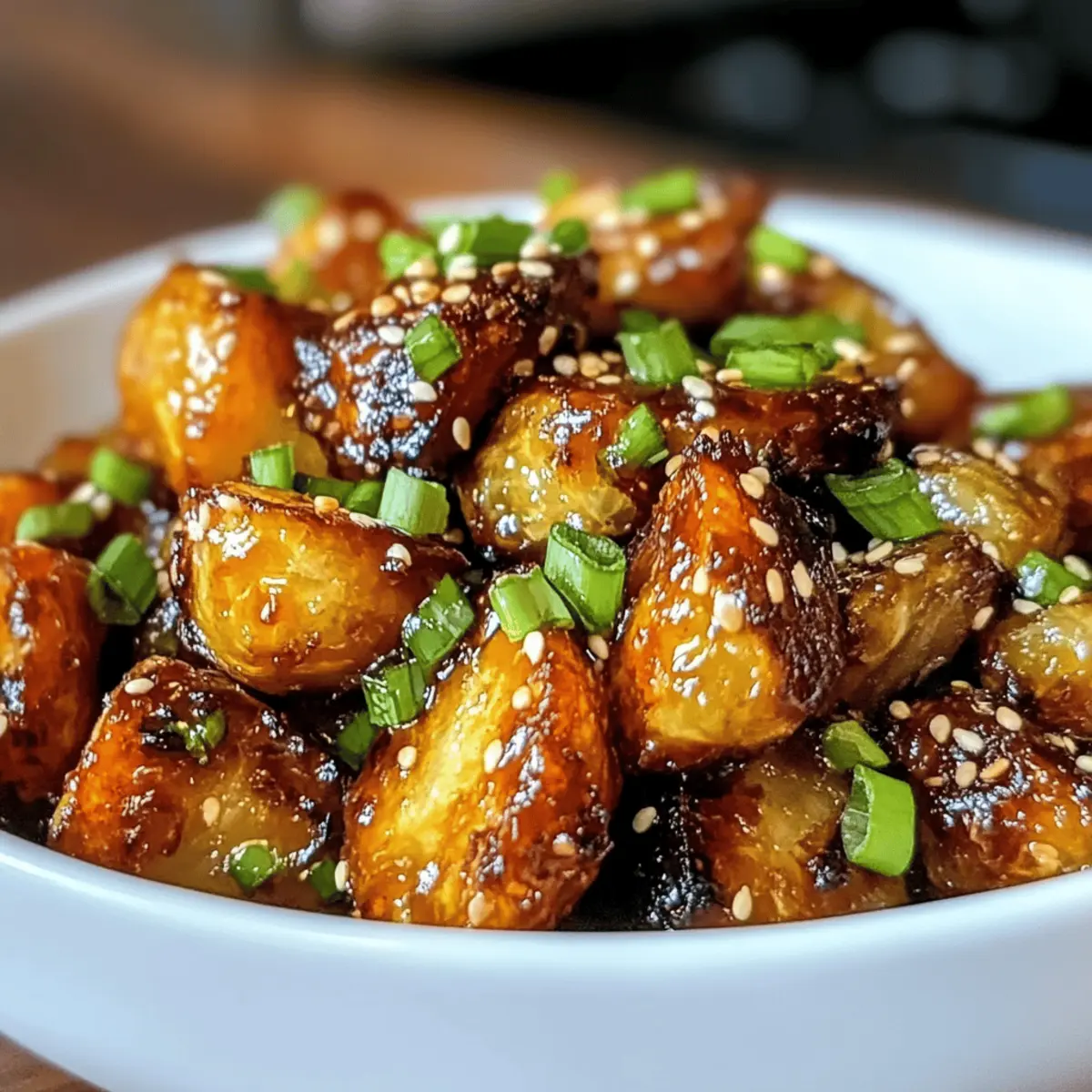 Sweet and Spicy Honey Sriracha Brussels Sprouts to Love