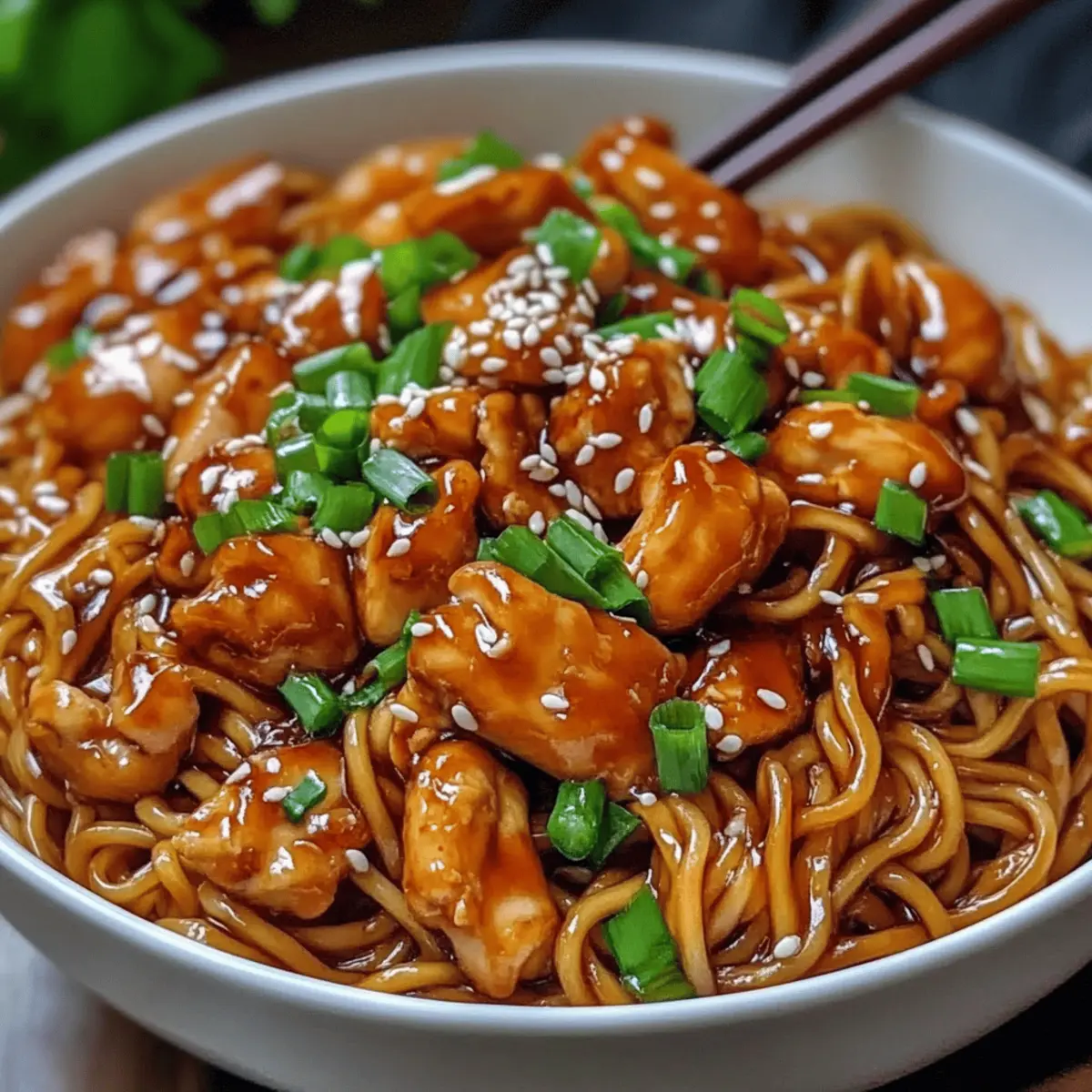 Irresistible Sticky Garlic Chicken Noodles You’ll Love at Home