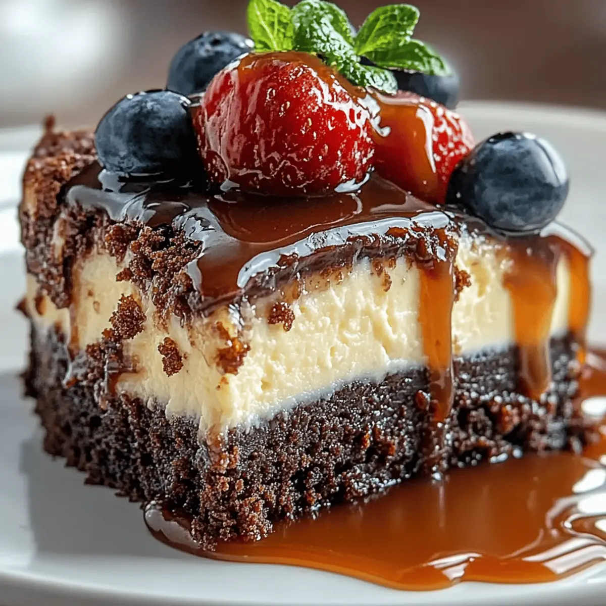 Irresistible Caramel Brownie Cheesecake That's Pure Indulgence