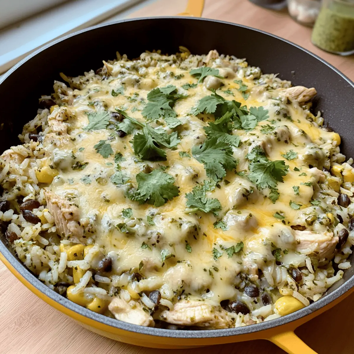 Salsa Verde Chicken & Rice Skillet: A Cozy One-Pan Delight