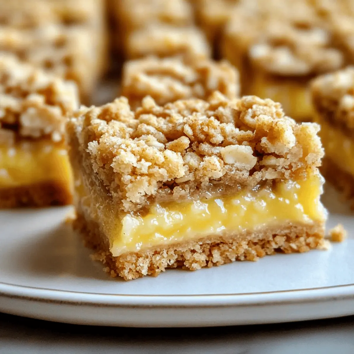 Zesty Lemon Oatmeal Crumble Bars for a Sweet Escape
