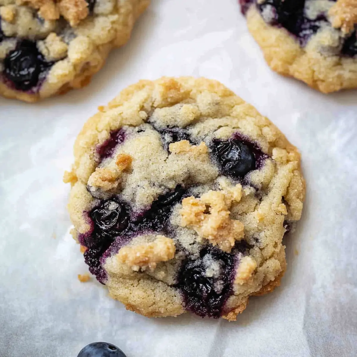 Crumbl Blueberry Muffin Cookies with Streusel Bliss