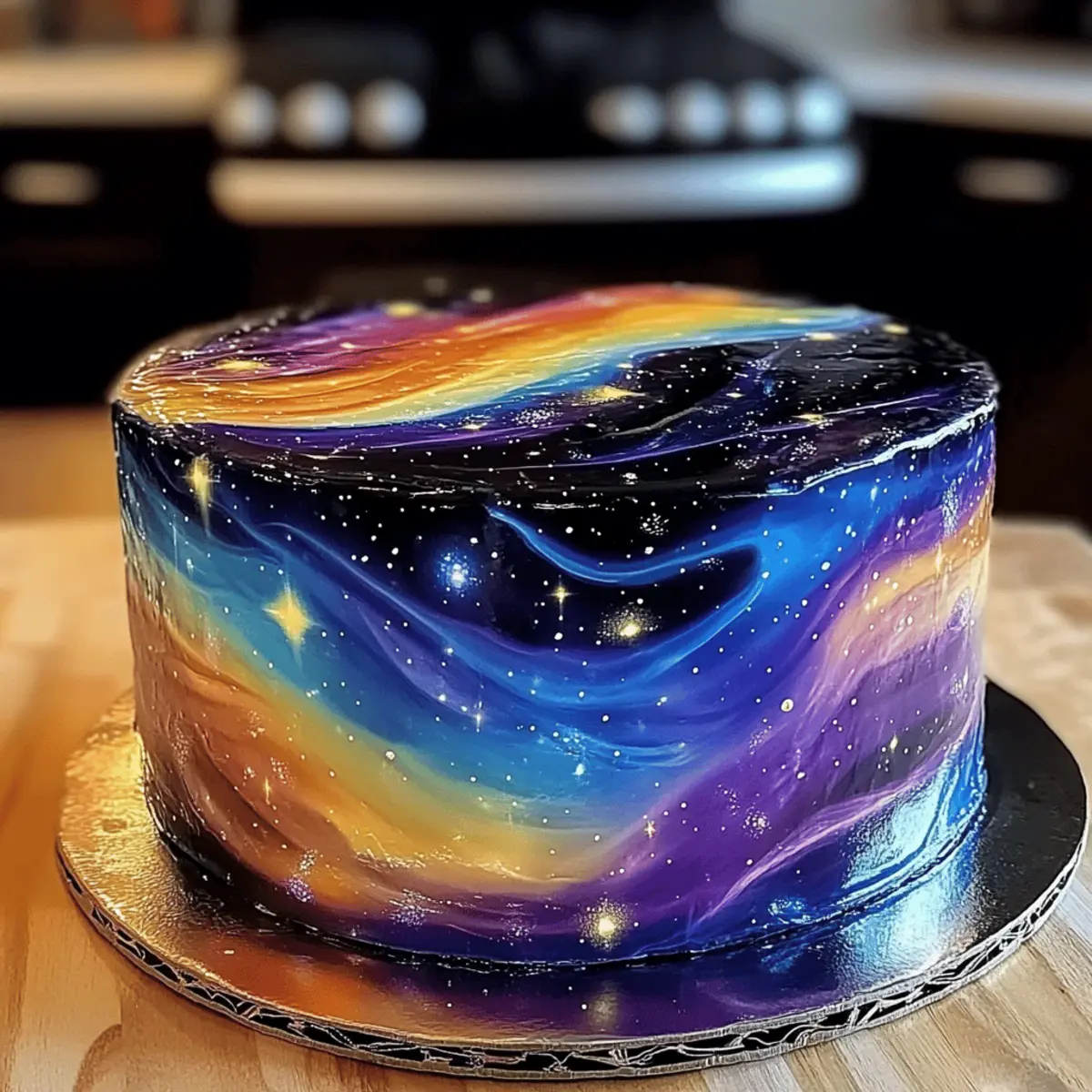 Galaxy Mirror Cake: Create a Stunning Cosmic Dessert