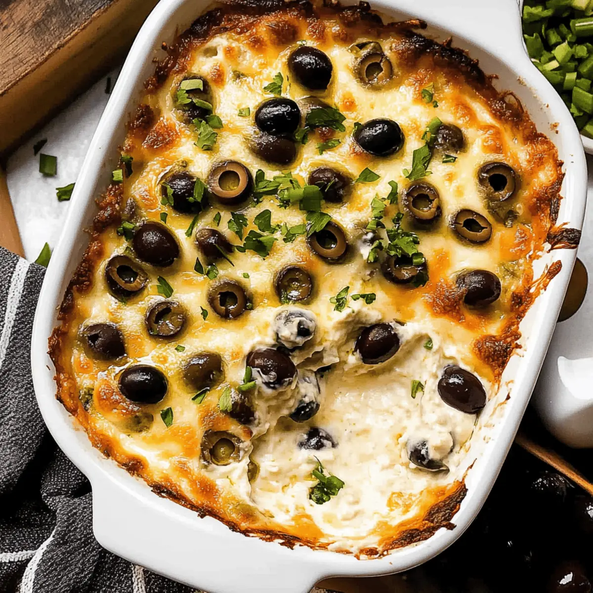 Indulge in Cheesy Baked Olive Dip: A Creamy Delight!