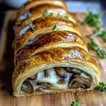 Savory Mushroom & Gruyère Puff Pastry Braid