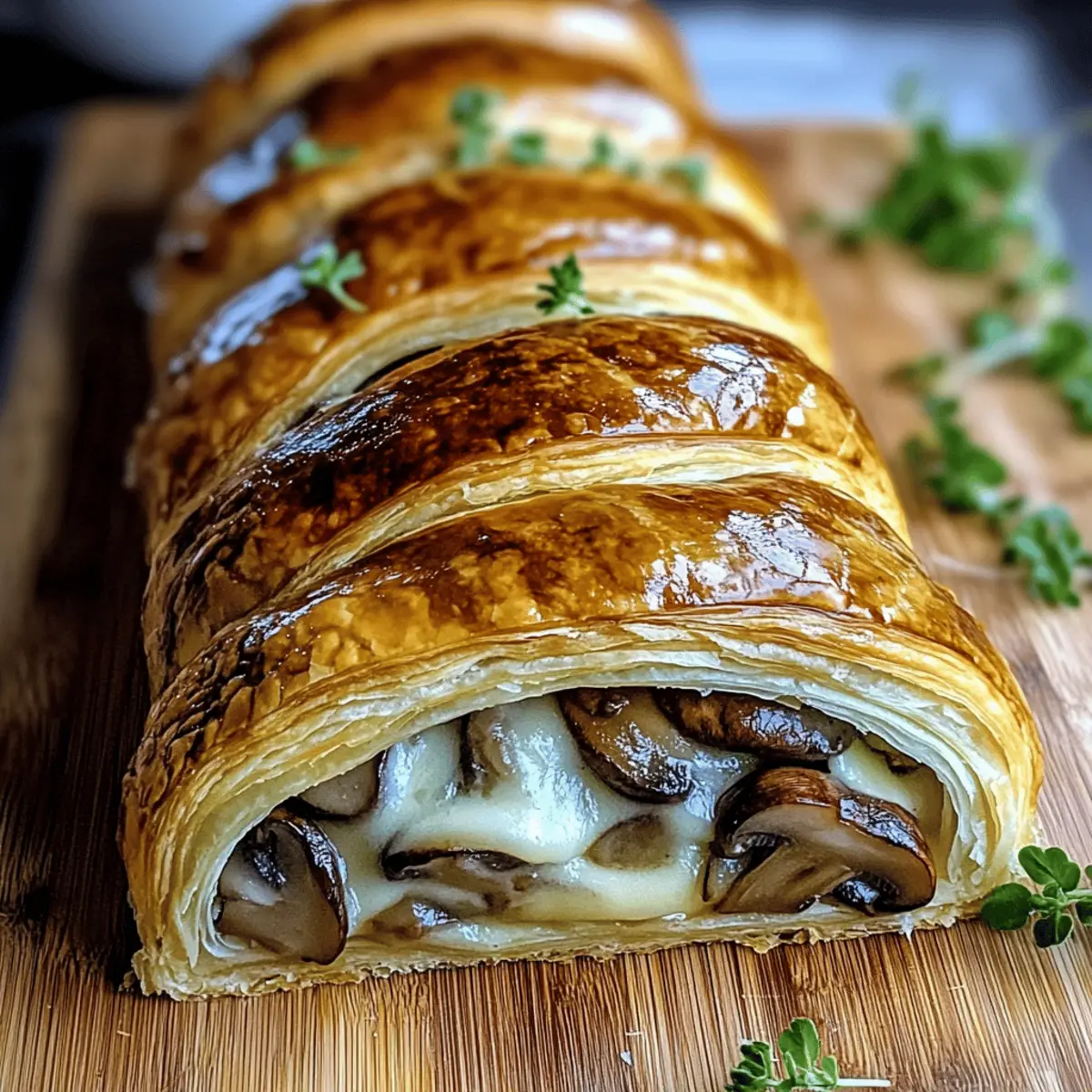 Savory Mushroom & Gruyère Puff Pastry Braid for Cozy Gatherings